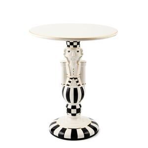 NEW Mackenzie Childs Courtly Noel Nutcracker Pedestal Platter 13.5in H